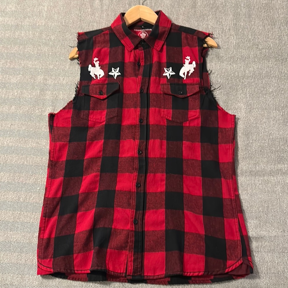 Orville Peck Sleeveless Flannel